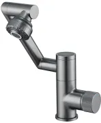 Змішувач для кухні під фільтр із гнучким зливом faucet AND938 Чорний