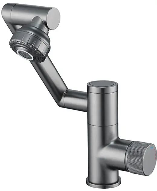 Змішувач для кухні під фільтр із гнучким зливом faucet AND938 Чорний