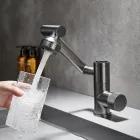 Змішувач для кухні під фільтр із гнучким зливом faucet AND938 Чорний