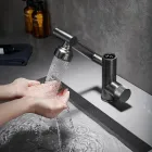 Змішувач для кухні під фільтр із гнучким зливом faucet AND938 Чорний