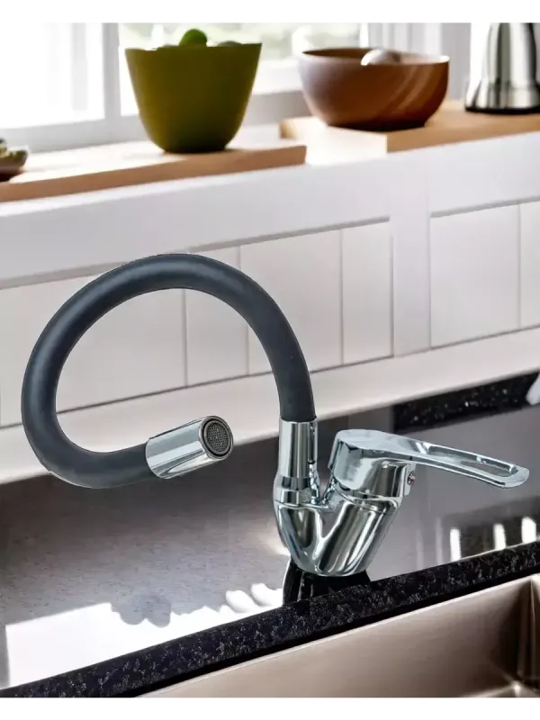 Змішувач гнучким краном 47 см для ванної та кухні Water tap HA-181