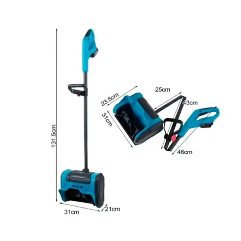 Снігоприбирач акумуляторний на 2 АКБ складаний Krafftec 36V 6Ah