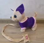 Собака інтерактивна на повідку М'яка іграшка | Дитяча іграшка щеня