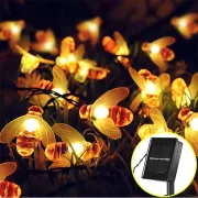 Сонячна гірлянда "Бджілки" 30 ламп 4,5 м, теплий-білий