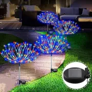 Сонячна лампа феєрверк, вуличний ліхтар, кульбаба, декоративні вогні 120/150 світлодіодів для саду та двору