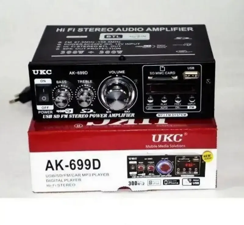 Стерео підсилювач UKC AK-699D з USB, SD, FM