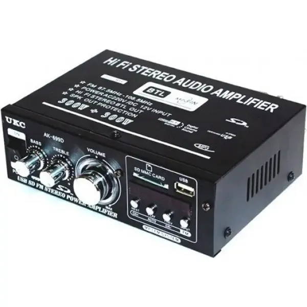 Стерео підсилювач UKC AK-699D з USB, SD, FM