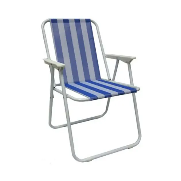Стілець STD-03 смугастий, складаний, метал+тканина  В760*Ш500*Д510мм