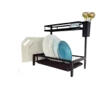 Стильна чорна полиця для страв 2 вибуху переклад MJ-4014