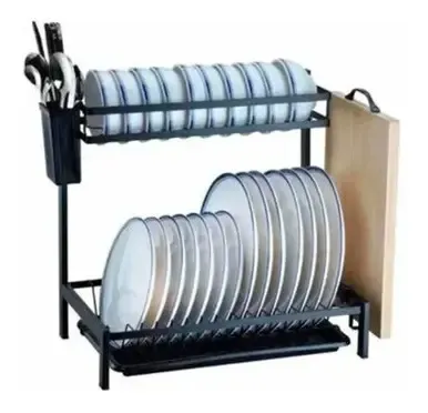 Стильна чорна полиця для страв 2 вибуху переклад MJ-4014