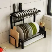 Стильна чорна полиця для страв 2 вибуху переклад MJ-4014