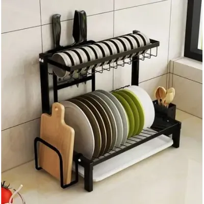 Стильна чорна полиця для страв 2 вибуху переклад MJ-4014