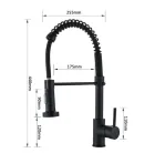 Стильний кухонний змішувач Matte Black Гнучкий кран з обертанням потоку в 360 градусів