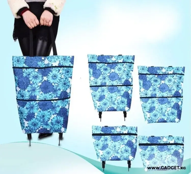 Сумка на колесах для покупок з висувною ручкою LY-16  Сумка господарська Велика