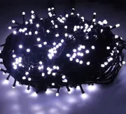 Світлодіодна Гірлянда нитка 201 led Біла (чорний дріт)