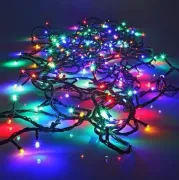 Світлодіодна Гірлянда нитка 301 led RGB різнокольорова (чорний провід)