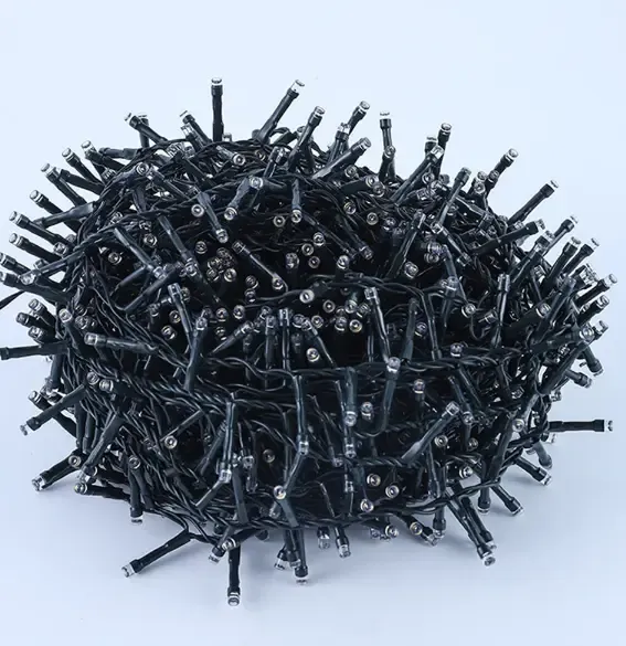 Світлодіодна Гірлянда нитка 301 led RGB різнокольорова (чорний провід)