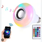 Світлодіодна лампа з Bluetooth колонкою Bulb 12Вт в патрон Е27, RGB світильник з динаміком та пультом PRP