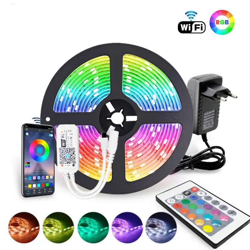 Світлодіодна стрічка LED RGB USB APP SF-20, самоклеюча, 5 м, з пультом ДУ, на 300 діодів