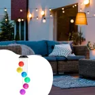 Світлодіодна вулична гірлянда WHISKET, на сонячній батареї, RGB, кришталеві кулі, 6 см