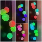 Світлодіодна вулична гірлянда WHISKET, на сонячній батареї, RGB, кришталеві кулі, 6 см