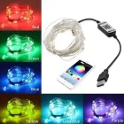 Світлодіодна розумна гірлянда Smart Роса RGB 100 LED з Bluetooth для ялинки від USB 10м