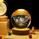 Світлодіодна кришталева куля, декоративна універсальна 3D нічниця, кришталева куля