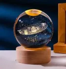 Світлодіодна кришталева куля, декоративна універсальна 3D нічниця, кришталева куля