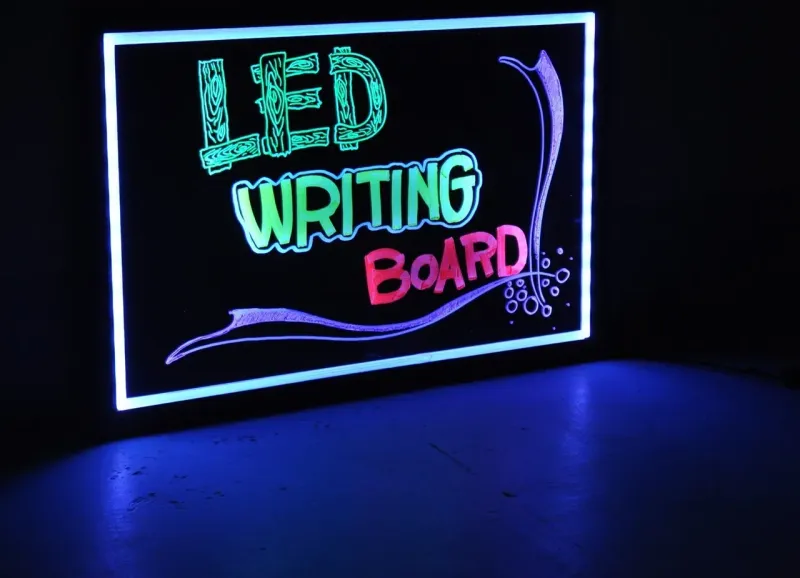 Борд, що світиться, LED дошка FLUORECENT BOARD 40*60 c фломастером і серветкою