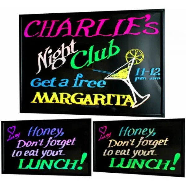 Борд, що світиться, LED дошка FLUORECENT BOARD 40*60 c фломастером і серветкою