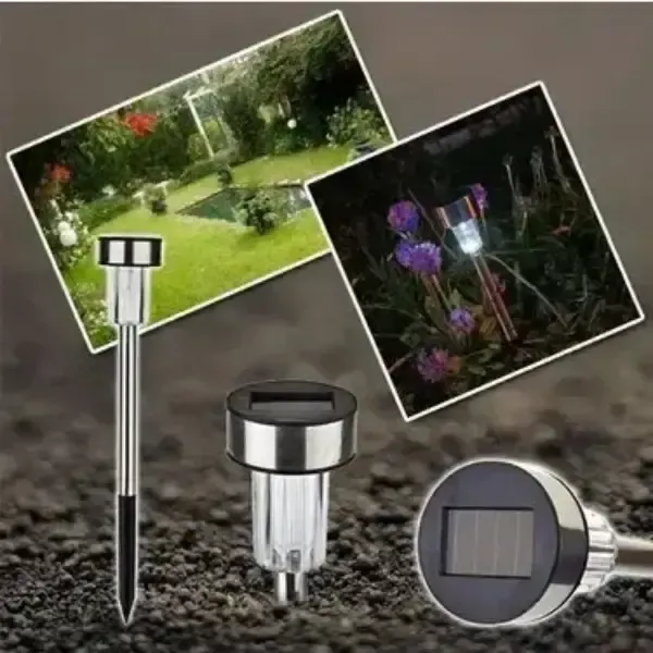 Світильник садовий для підсвічування доріжок на сонячній батареї 32 см