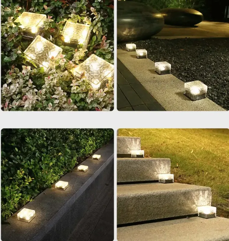 Світильник садовий, наземний ліхтарик, вуличний садовий світильник з кубик, IP65, водонепроникний