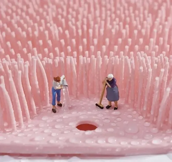 Силіконова щітка для душу Чистюля LY-379