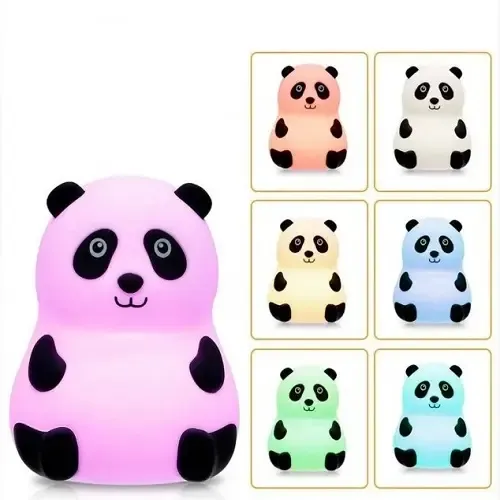 Силіконовий нічник панда із сенсорним керуванням на акумуляторі