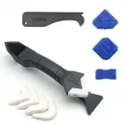 Силіконовий шпатель скребок для герметика та силікону видалення загортання швів SILICON TOWEL SCRAPER набір насадок