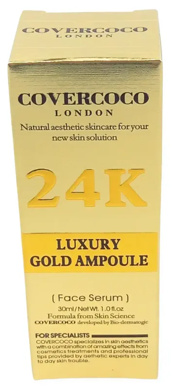 Сироватка антивікова для шкіри обличчя з частинками золота з ефектом відбілювання зволожувальна