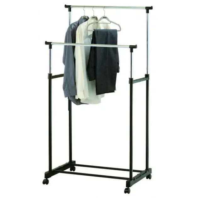 Телескопічна стійка для одягу - Double Pole Clothes Horse