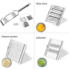 Тертка металева з ручкою 3 насадки 30*7,5см