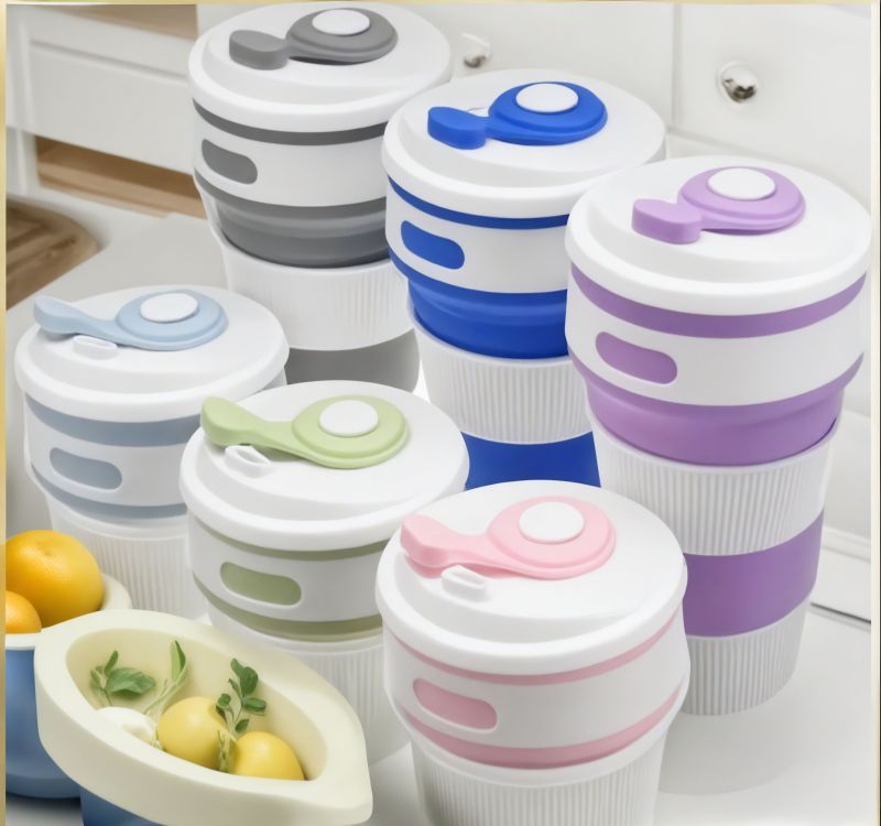 Універсальна силіконова термочашка кухоль для кави, чаю, напоїв