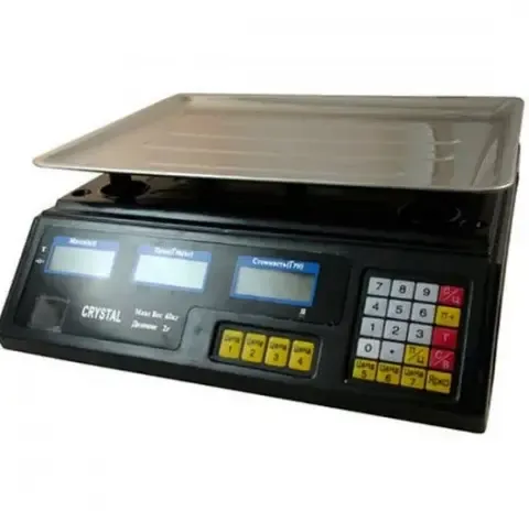 Торгівельні електроваги з лічильником ціни Crystal CR 50 kg 6v (2gm)