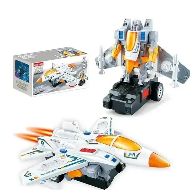 Трансформер YJ388-61 2 в 1, літак та трансформер, світло, звук