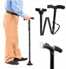 Тростина телескопічна з підсвічуванням ліхтариком і нековзною потрійною підставкою Trusty Cane