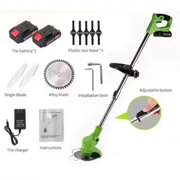 Тример для трави та кущів акумуляторний 36V Krafftec з одним акумулятором