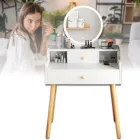 Туалетний столик 126х60х40 см із дзеркалом з LED підсвічуванням та висувним ящиком TT821