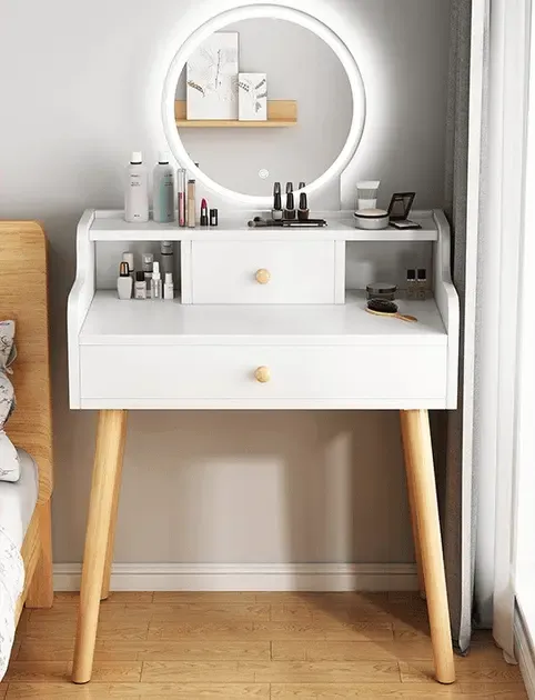 Туалетний столик 126х60х40 см із дзеркалом з LED підсвічуванням та висувним ящиком TT821