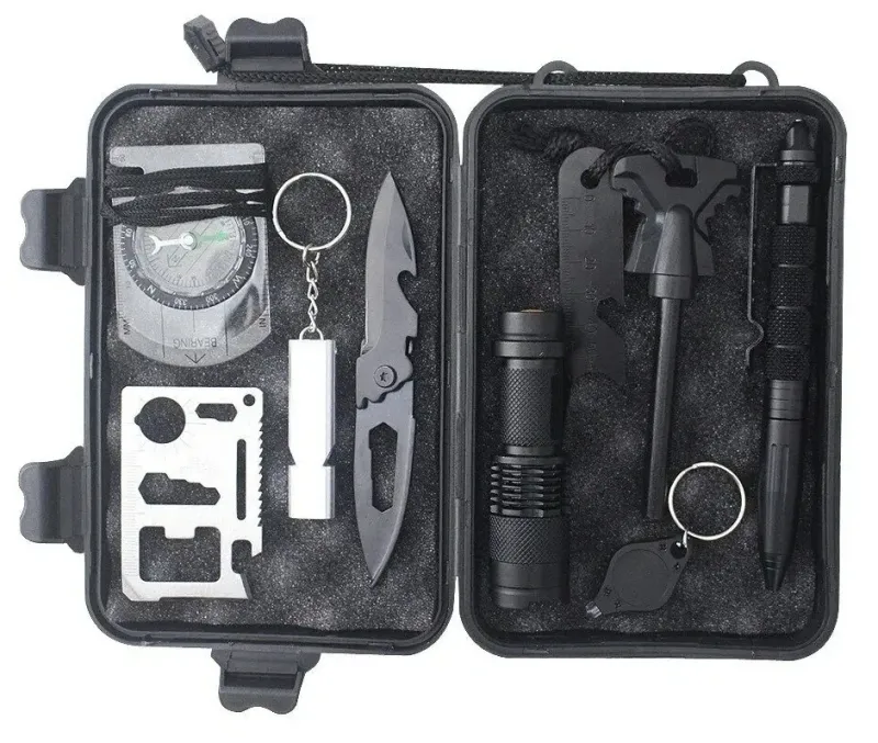 Туристичний набір інструментів для виживання 8 предметів