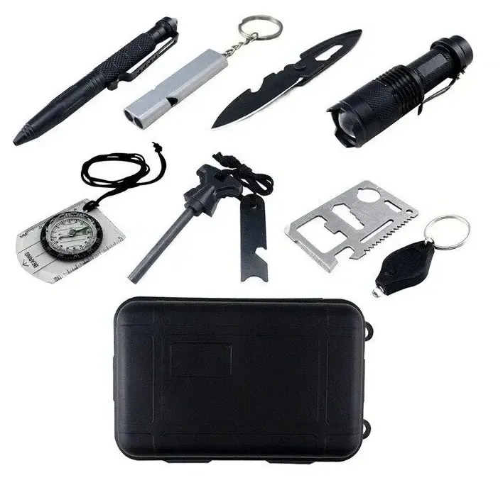 Туристичний набір інструментів для виживання 8 предметів