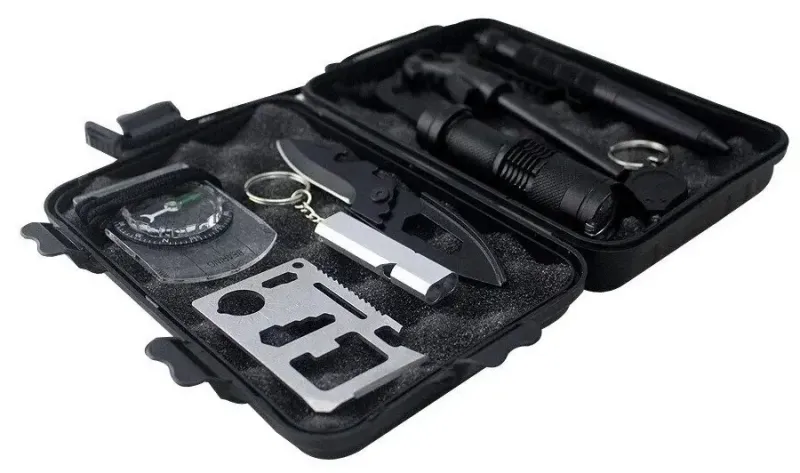 Туристичний набір інструментів для виживання 8 предметів