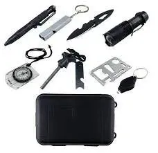 Туристичний набір інструментів для виживання 8 предметів