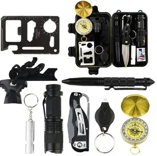 Туристичний набір інструментів для виживання 8 предметів